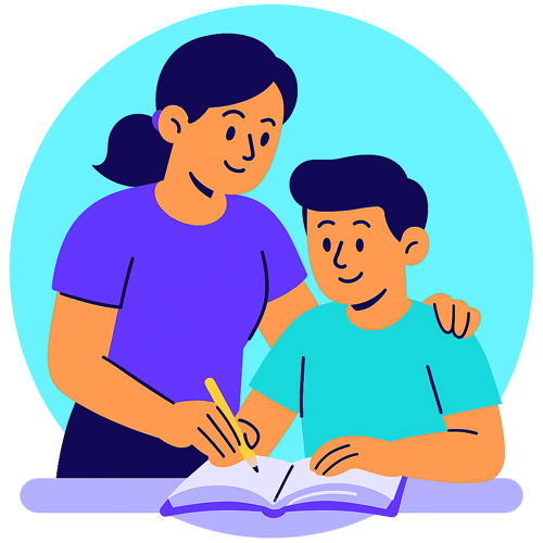 parent helping child